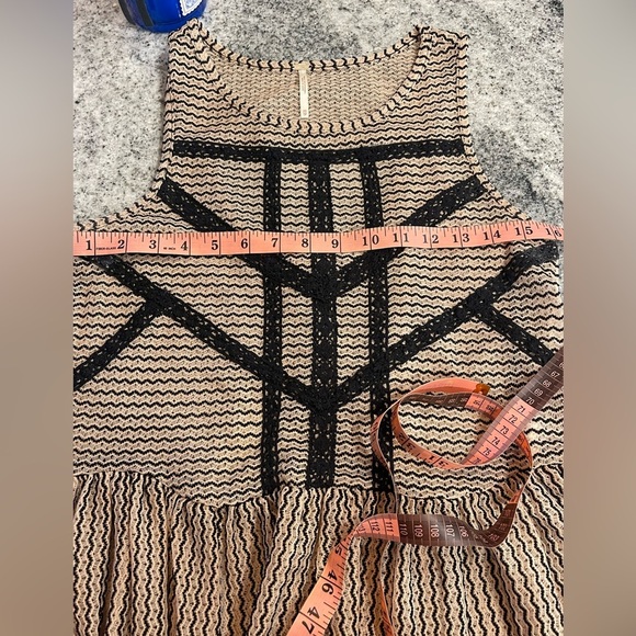 Free People Cream Pleated Peplum Tank Top - Picture 4 of 5